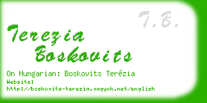 terezia boskovits business card