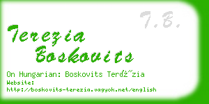 terezia boskovits business card